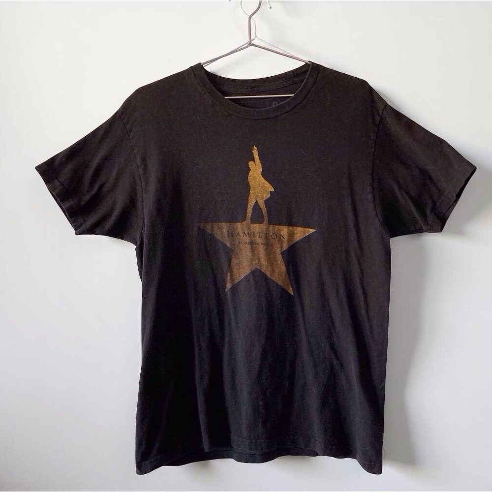 Hamilton Broadway Musical Gold Star Graphic T‑Shirt Large Black Tee Unisex - Picture 9 of 9